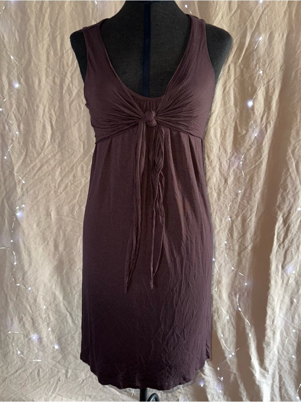 Y2K Mark. By Avon Brown babydoll dress with tie front Size: L